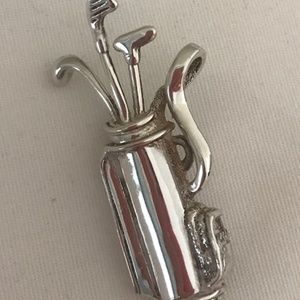 Sterling Silver Golf Brooch